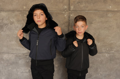 Cozy Coop Boys Rubber Zipper Coat