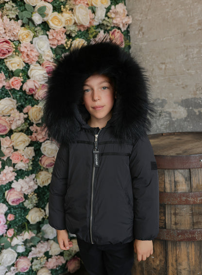 Cozy Coop Twill Ribbon Down Coat