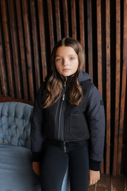 Cozy Coop Wool Patchwork Coat