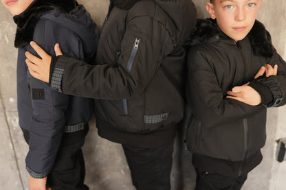 Cozy Coop Boys Rubber Zipper Coat