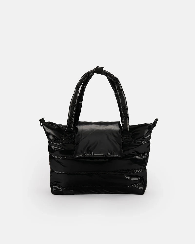 7am Capri Diaper Bag • Ushuaia (Black Liquid Shine)