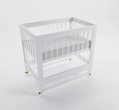 Melo Caress Pure White/Acrylic Port-a-Crib