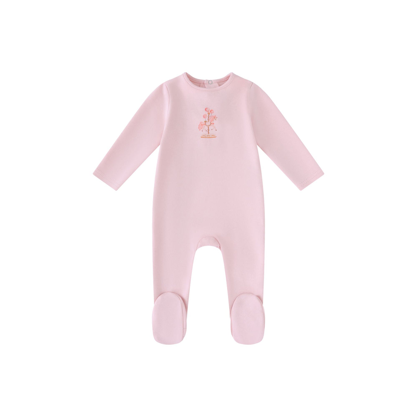 Mini Label Girl Water Print Carousel Footie
