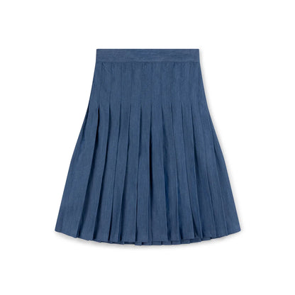 Kai & Kelly Denim Pleated Skirt