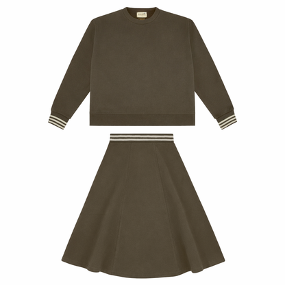 Bondoux Varsity Khaki Girl Top