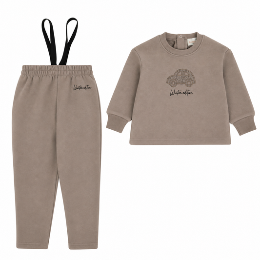 Bondoux Sherpa Embroidery 2 Pcs Set