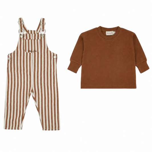 Bondoux Pinstriped Romper Set