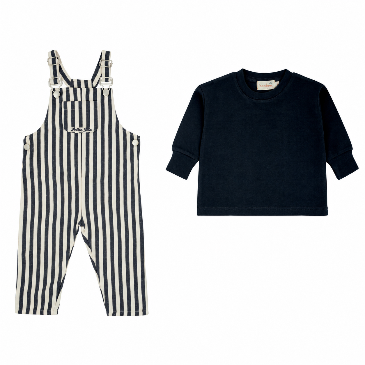 Bondoux Pinstriped Romper Set