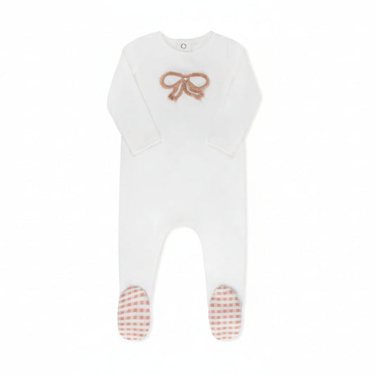 Tritcot Checked Fringe Footie (girl)