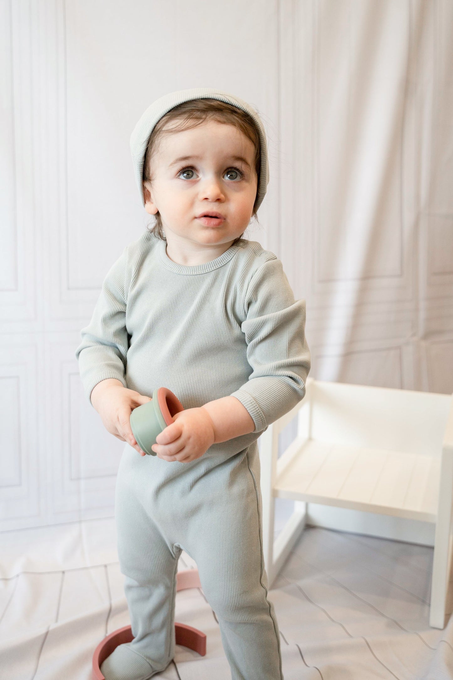 Niche Bebe Ribbed Footie & Hat