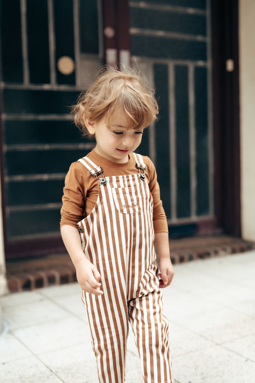 Bondoux Pinstriped Romper Set