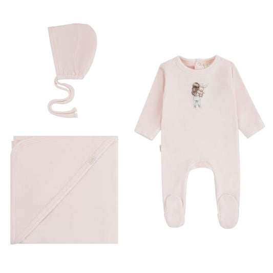 Daisy Velour Doll Motif 3pc Set (g)