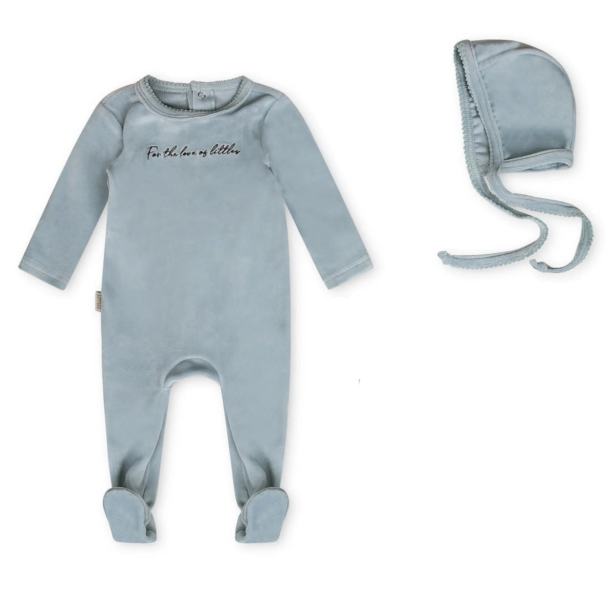 Daisy Scribble Darling Velour Footie & Hat
