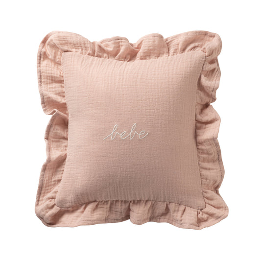 Domani Home Pink Gaue Bebe Ruffle Accent Pillow