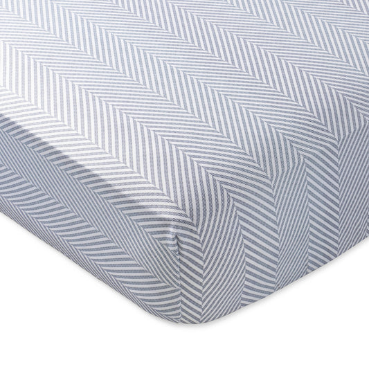 Domani Home Leze Blue Crib Sheet