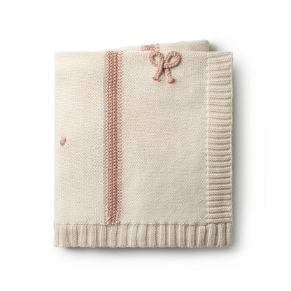 Domani Home Mini Bow Blanket Pink