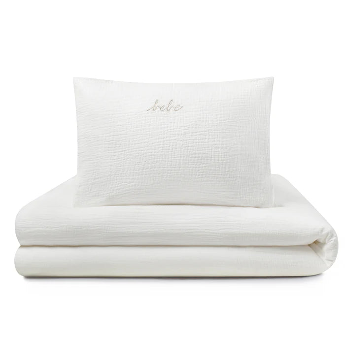 Domani Home Gauze 3 Pc White Crib Set in Pouch