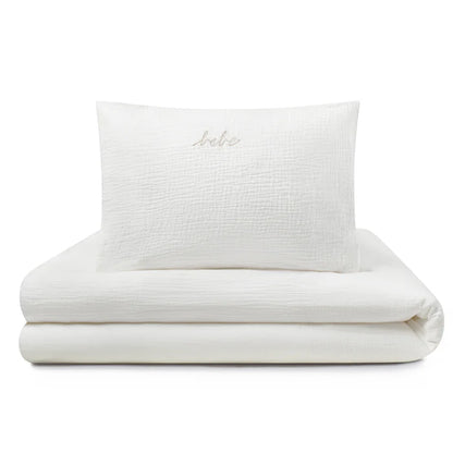 Domani Home Gauze 3 Pc White Crib Set in Pouch