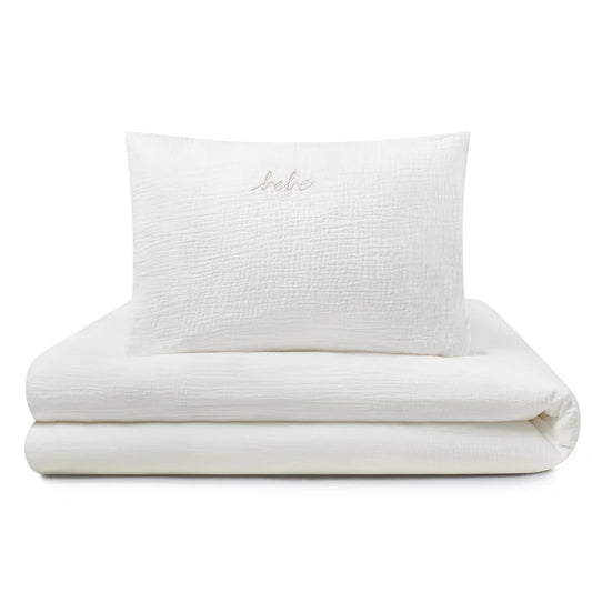 Domani Home Gauze 3 Pc White Crib Set in Pouch