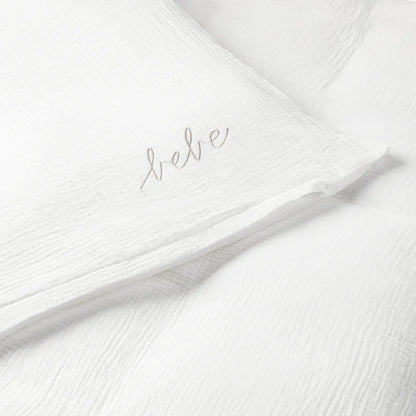 Domani Home Gauze 3 Pc White Crib Set in Pouch
