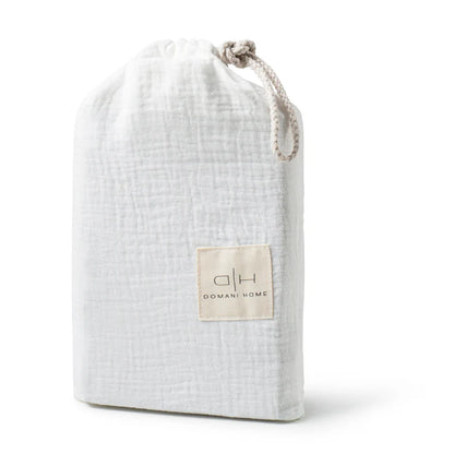 Domani Home Gauze 3 Pc White Crib Set in Pouch