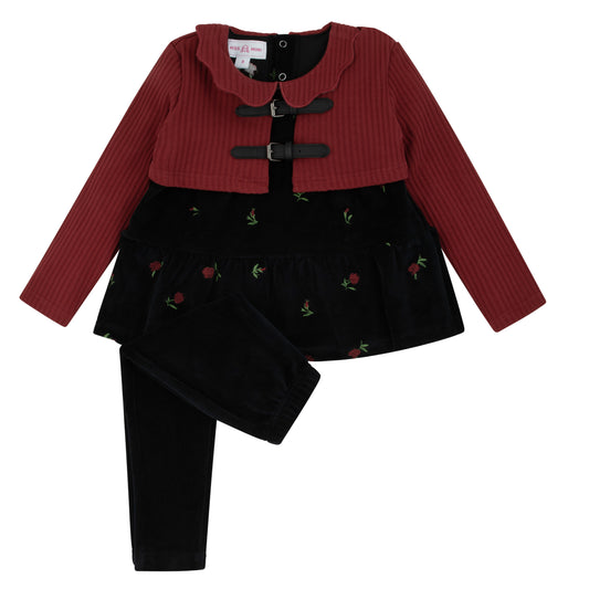 Miss Mini Embroidered Duo Shabbos Set Girl