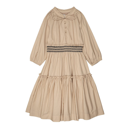 EMM Beige Waisted Dress