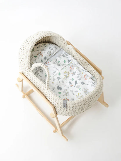 Anzy Doll Moses Basket with Rocking Stand