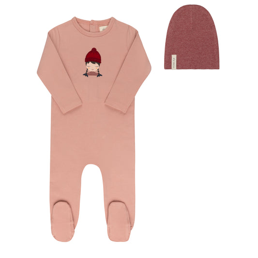 Ely's & Co Autumn Kids Footie & Beanie (Girl)