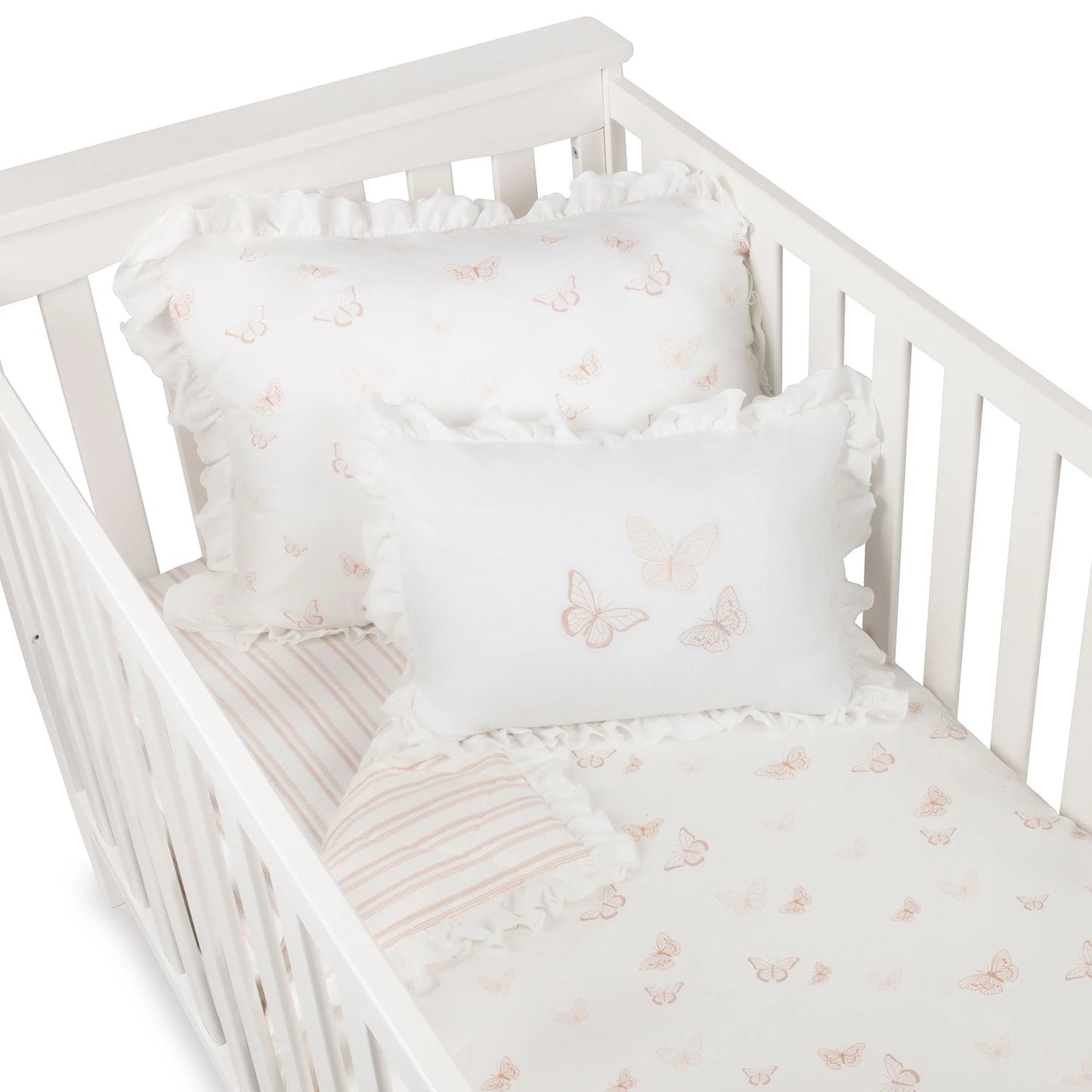 Ely's & Co 5pc Pink Butterfly Crib Set
