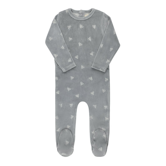 Ely's & Co Velour Leaf Footie