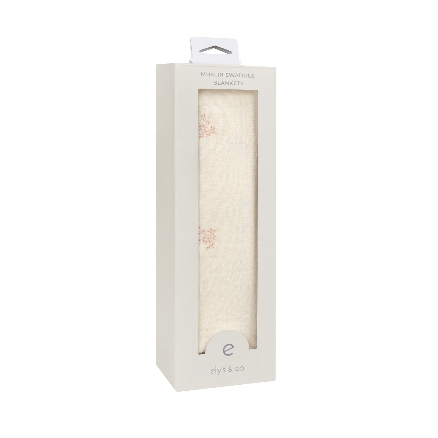 Ely's & Co Velour Leaf Muslin Swaddle (Girl)