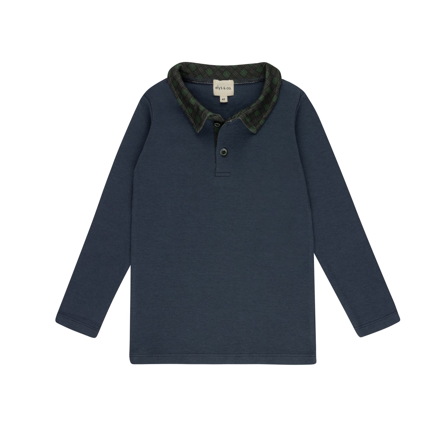 Ely's & Co Velour Plaid Bear Polo
