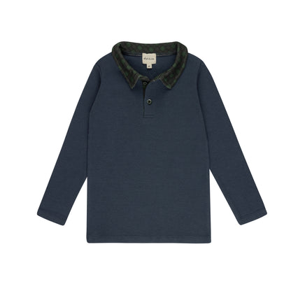 Ely's & Co Velour Plaid Bear Polo