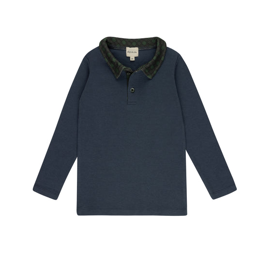 Ely's & Co Velour Plaid Bear Polo