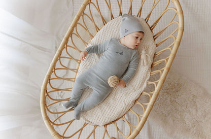 Ely's & Co Velour Stripe Footie & Beanie