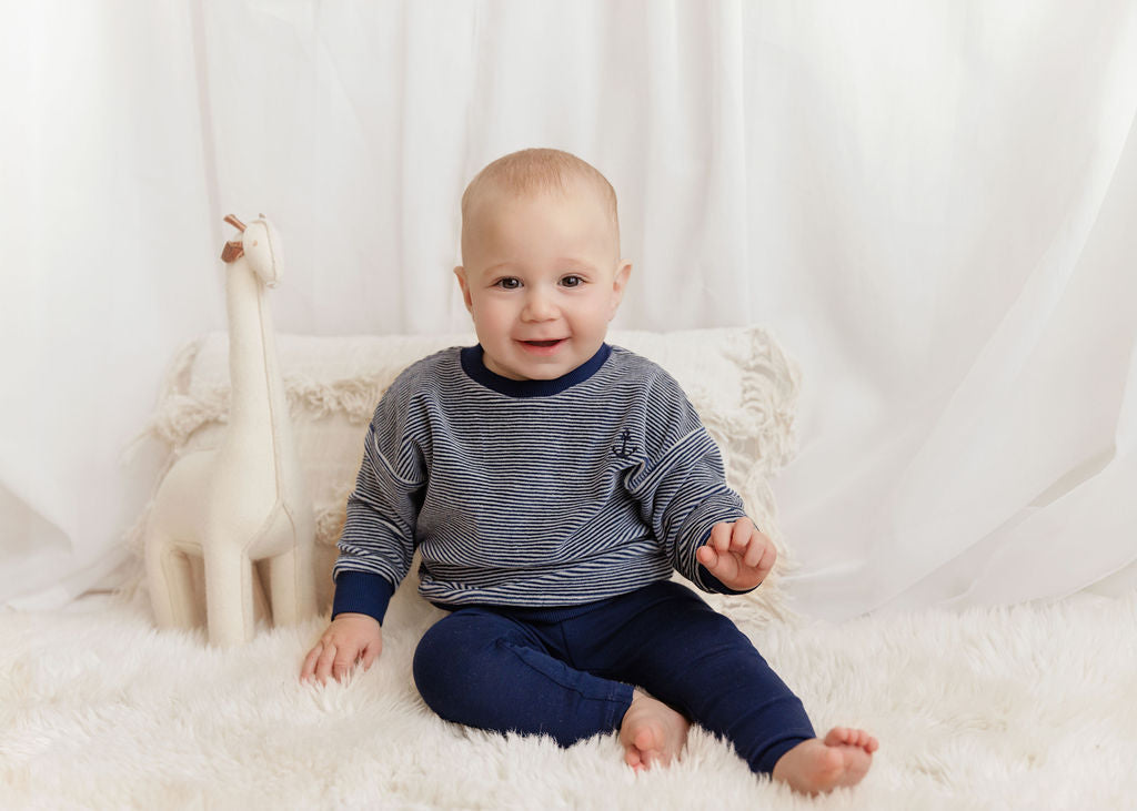 Ely's & Co Velour Stripe Lounge Set