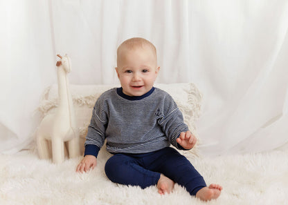 Ely's & Co Velour Stripe Lounge Set