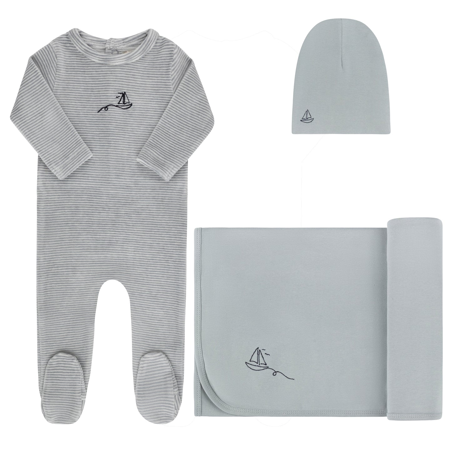 Ely's & Co Velour Stripe Take Me Home Set