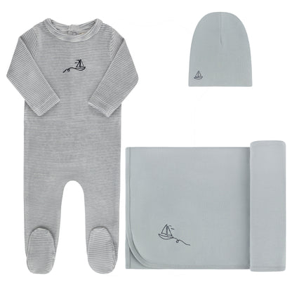 Ely's & Co Velour Stripe Take Me Home Set