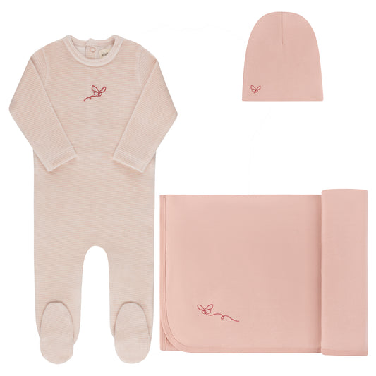 Ely's & Co Velour Stripe Take Me Home Set (Girl)