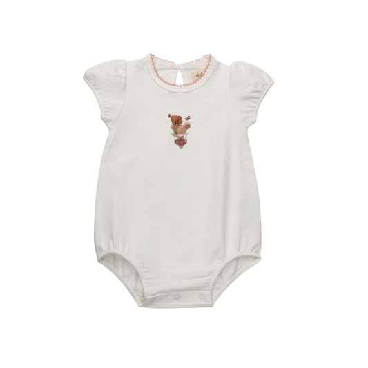 Ely's & Co French Terry Mouse Romper (girl)