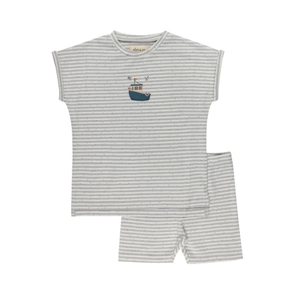 Ely's & Co Nautical Stripe Tshirt & Shorts
