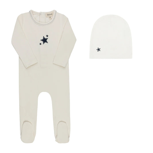 Ely's & Co Heart & Star Footie & Beanie