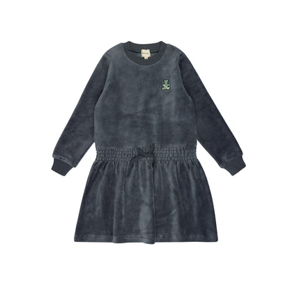 Ely's & Co Velour Plaid Bear Dress