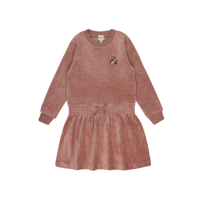 Ely's & Co Velour Plaid Bear Dress