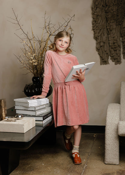 Ely's & Co Velour Plaid Bear Dress