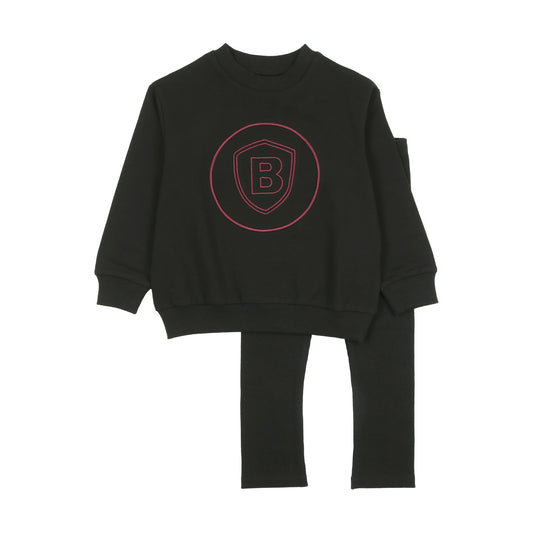 Bonjoy Emblem Sweatshirt Set Girl