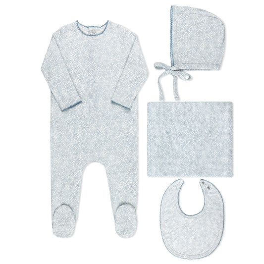 Tricot Faded Floral Layette Set