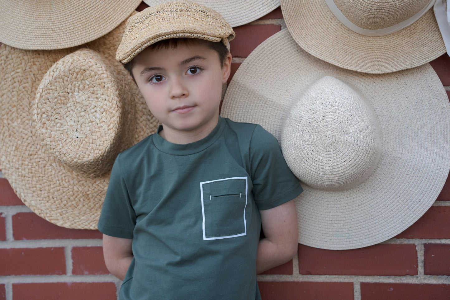 Bondoux Pin-Striped Boys Top Short Sleeves